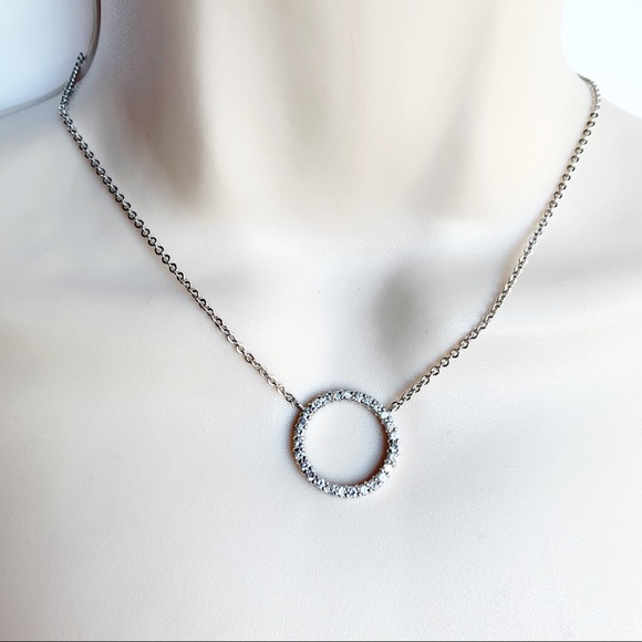 Lia Sophia Jewelry - Lia Sophia Crystal Circle Pendant Chain Necklace